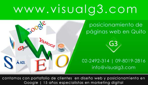 pocionamiento de paginas web Quito
